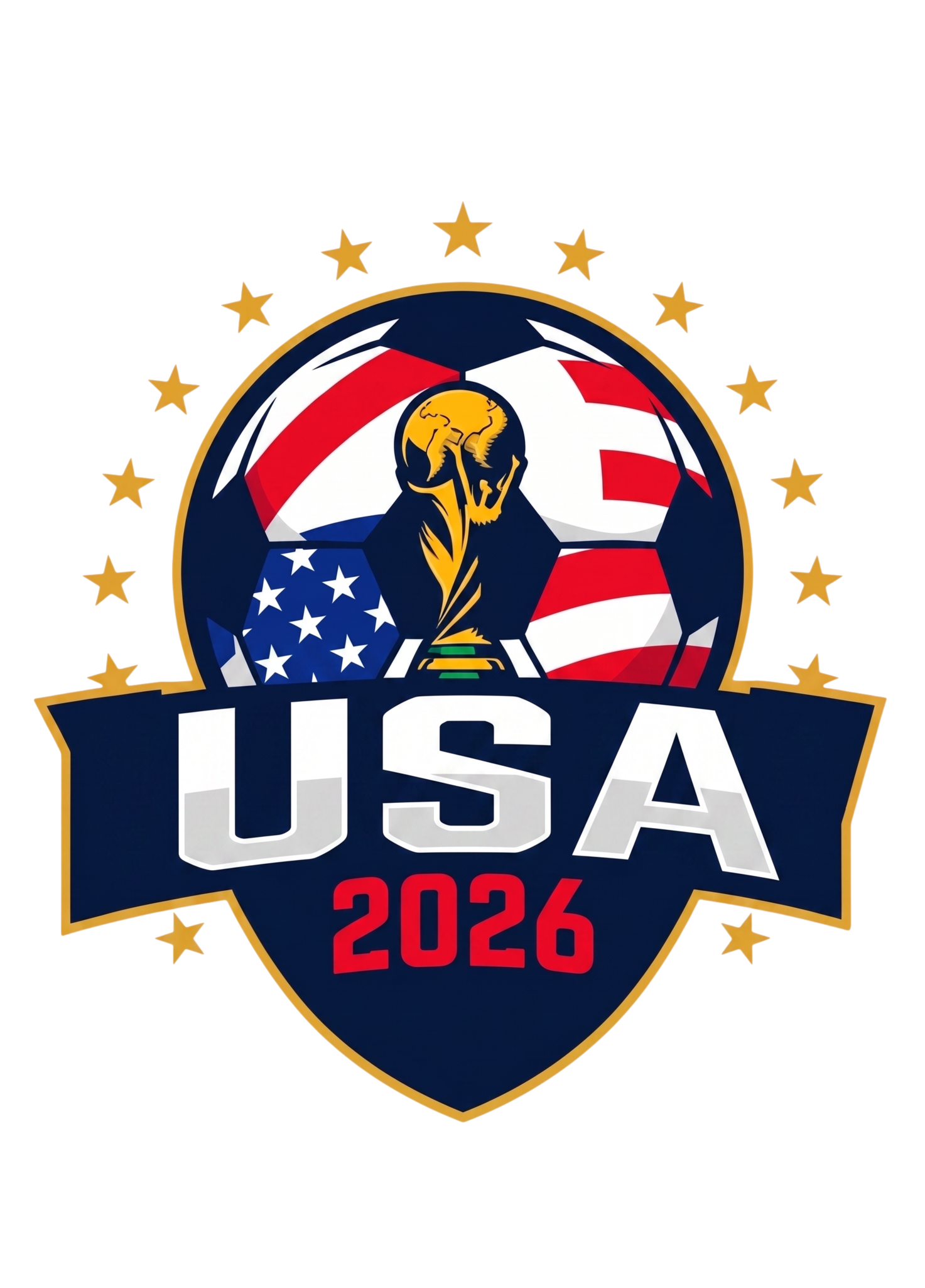 USA 2026 patriotic crest